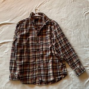 Wolverine Casual Workwear Gray Plaid Flannel Long Sleeve Work Shop Shirt Mens L
